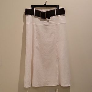 100% WHITE LINEN... SKIRT BY FORCYNTHIA